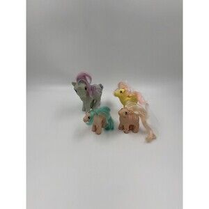 Lot of 4 Vintage My Little Pony Figures HEAVILY STAINED